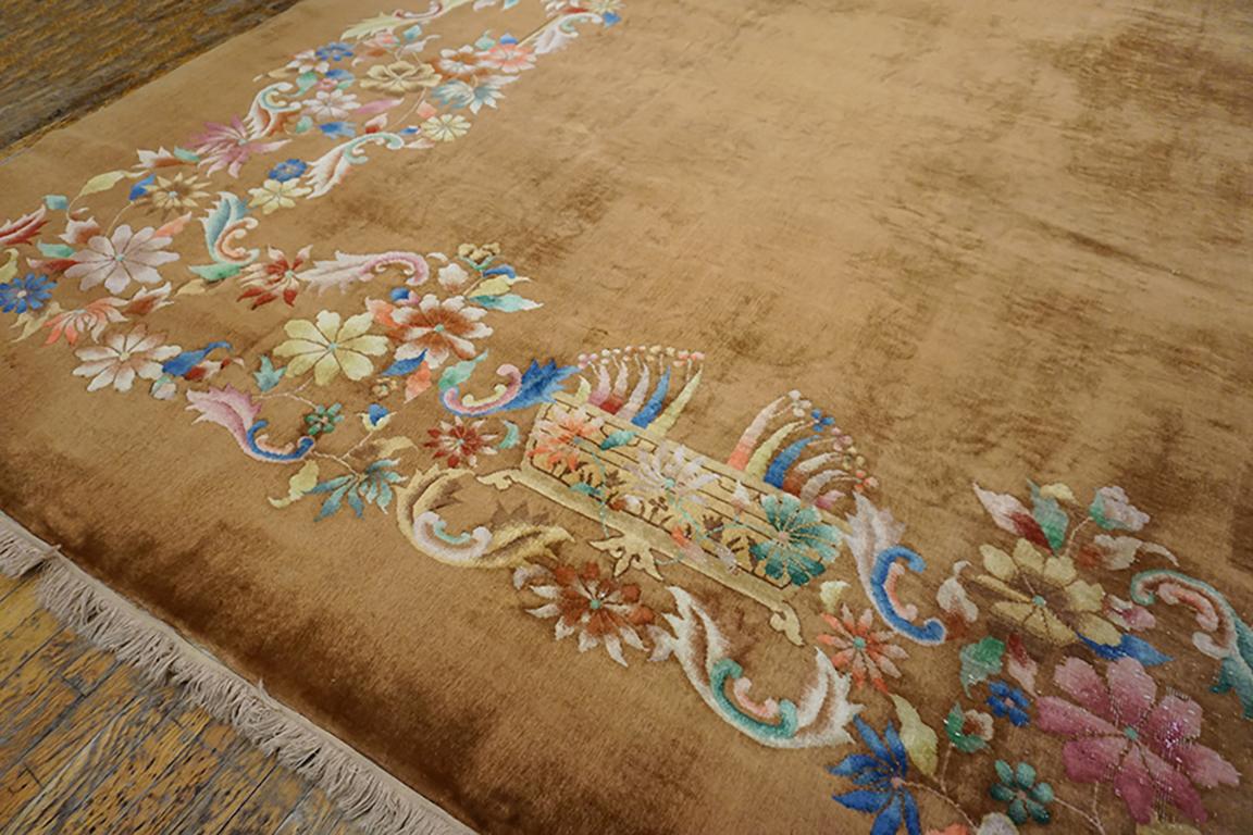 Mid-20th Century 1930s Chinese Art Deco Carpet ( 11'10
