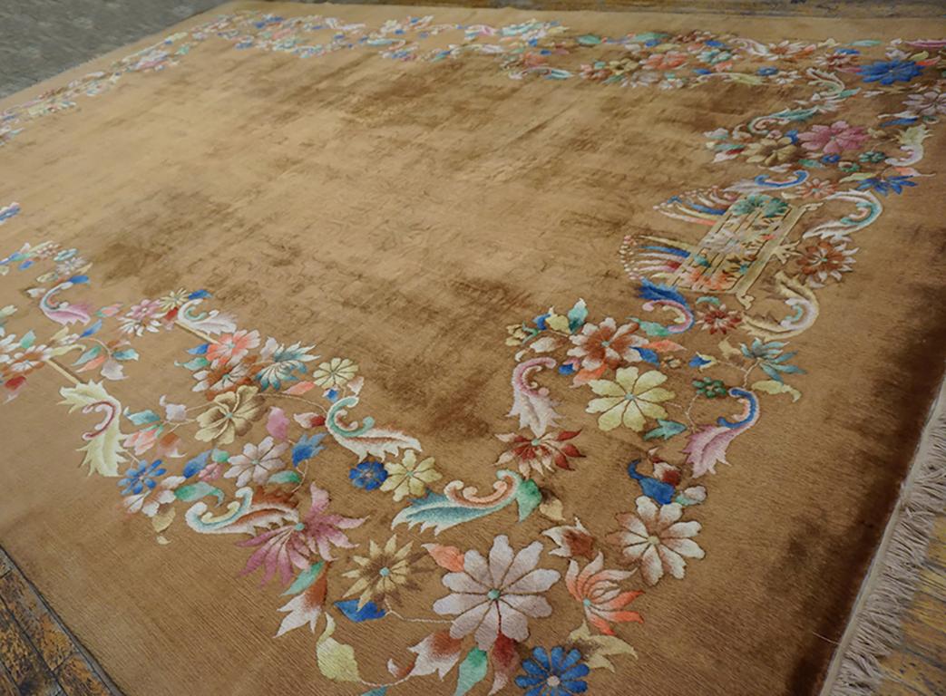 1930s Chinese Art Deco Carpet ( 11'10