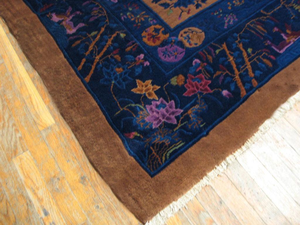 Hand-Knotted Antique Chinese, Art Deco Rug For Sale