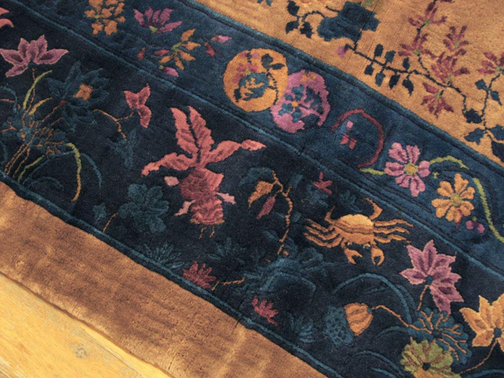 Wool Antique Chinese, Art Deco Rug For Sale