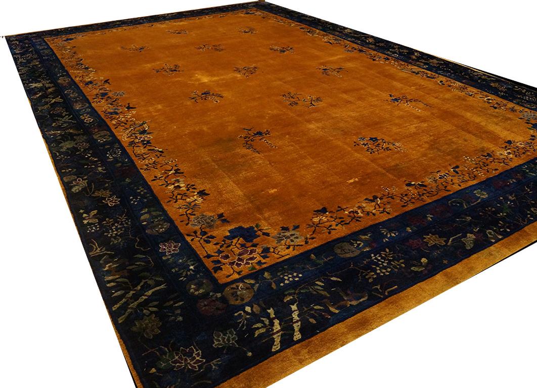 Wool Antique Chinese Art Deco Rug 11' 8