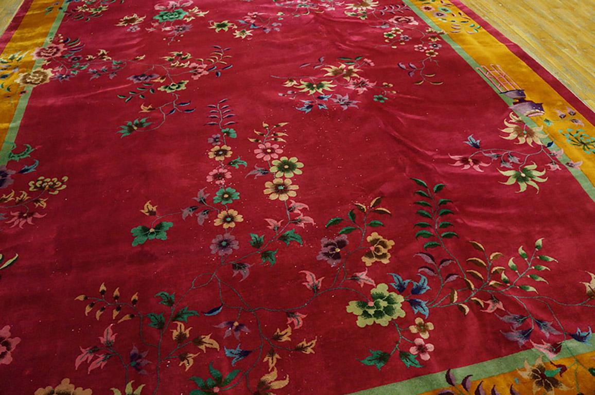 1920s Chinese Art Deco Carpet ( 11'8