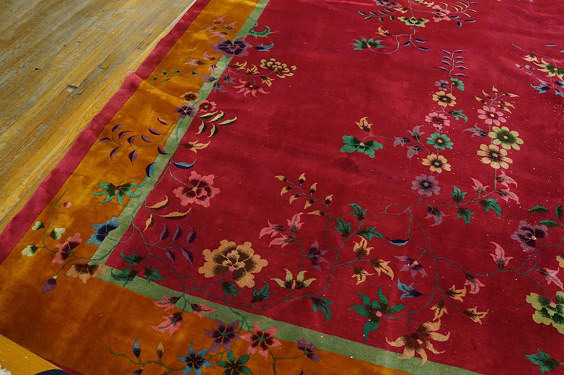 Early 20th Century 1920s Chinese Art Deco Carpet ( 11'8