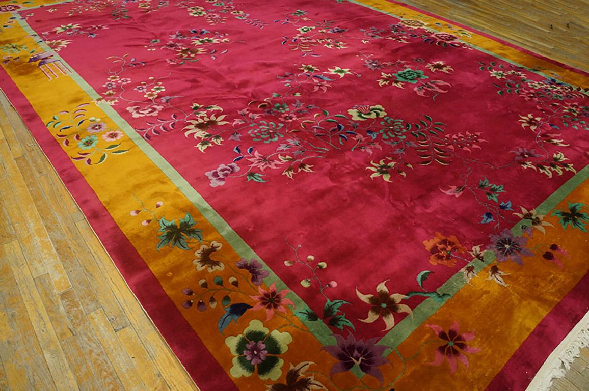 Début du 20ème siècle Tapis art déco chinois des années 1920 ( 11'8