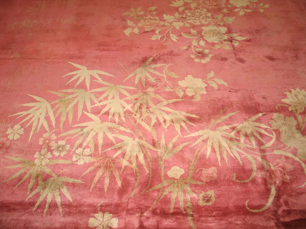 Mid-20th Century Chinese Art Deco Carpet From 1930s ( 11'9