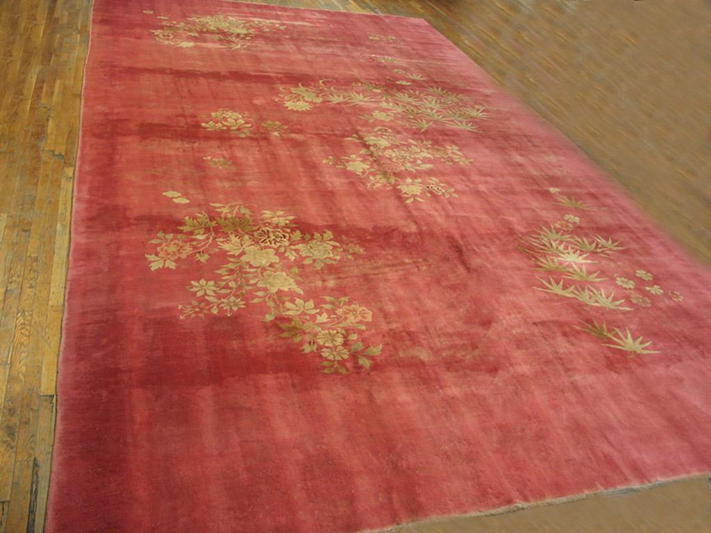 Chinese Art Deco Carpet From 1930s ( 11'9