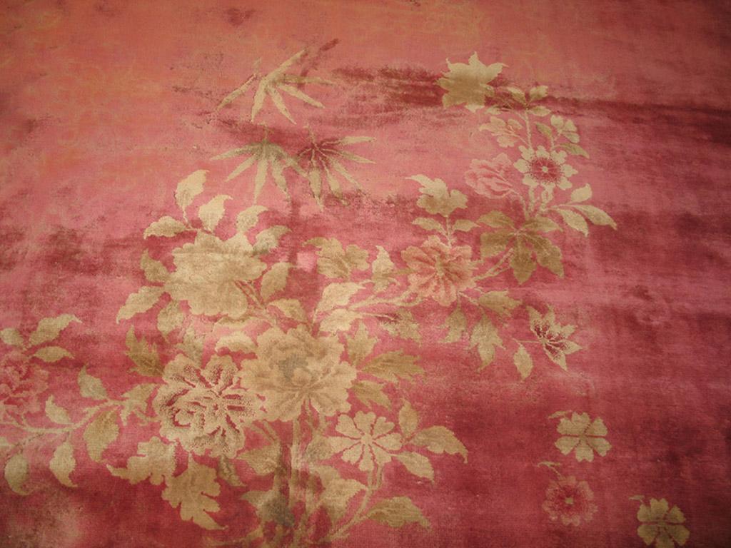 Chinese Art Deco Carpet From 1930s ( 11'9