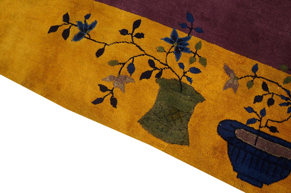 1920er Jahre Chinesischer Art Deco Teppich ( 12' x 17'6'' - 365 x 535 ) (Wolle) im Angebot