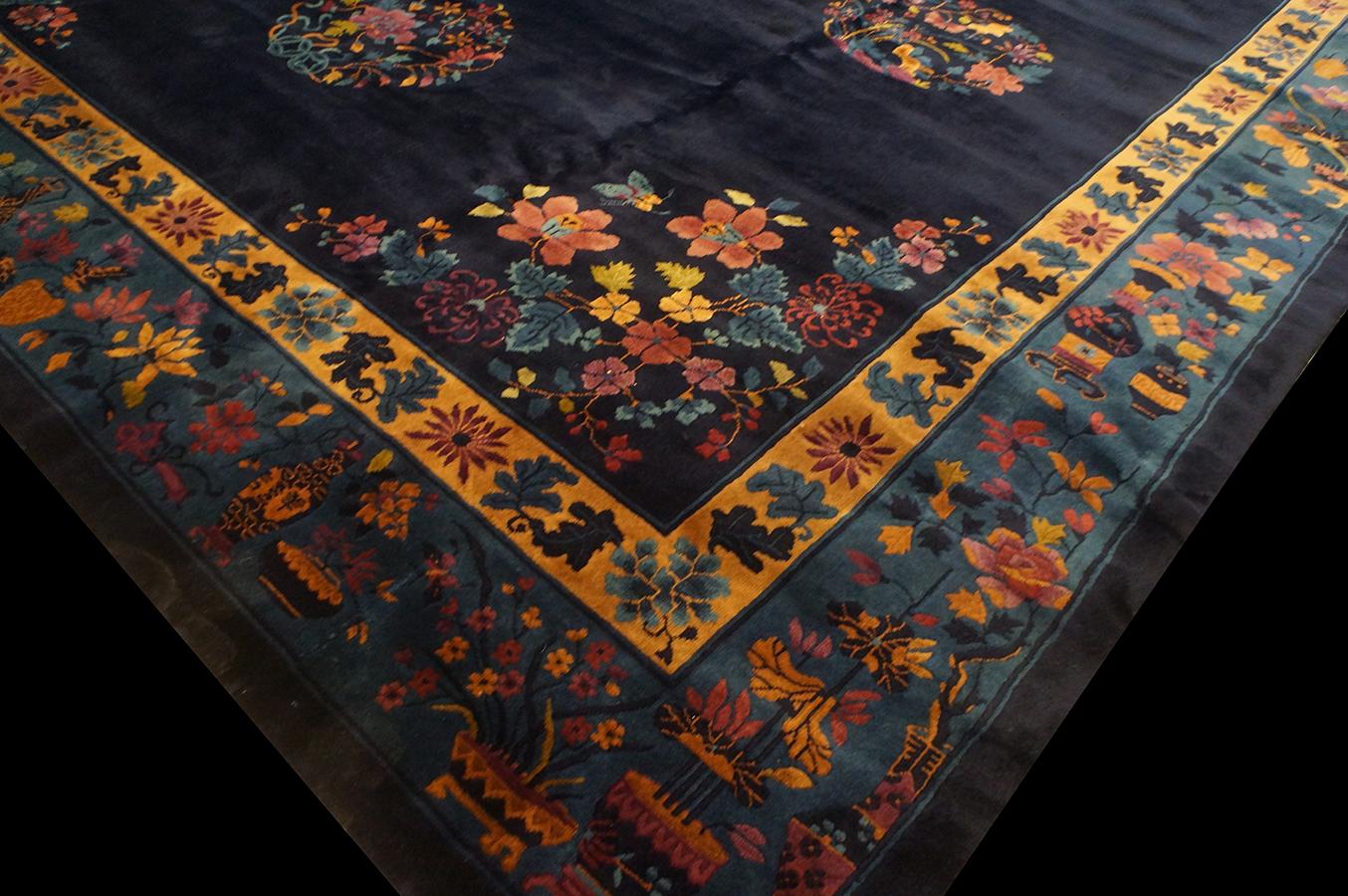 Early 20th Century 1920s Chinese Art Deco Carpet (  12'5