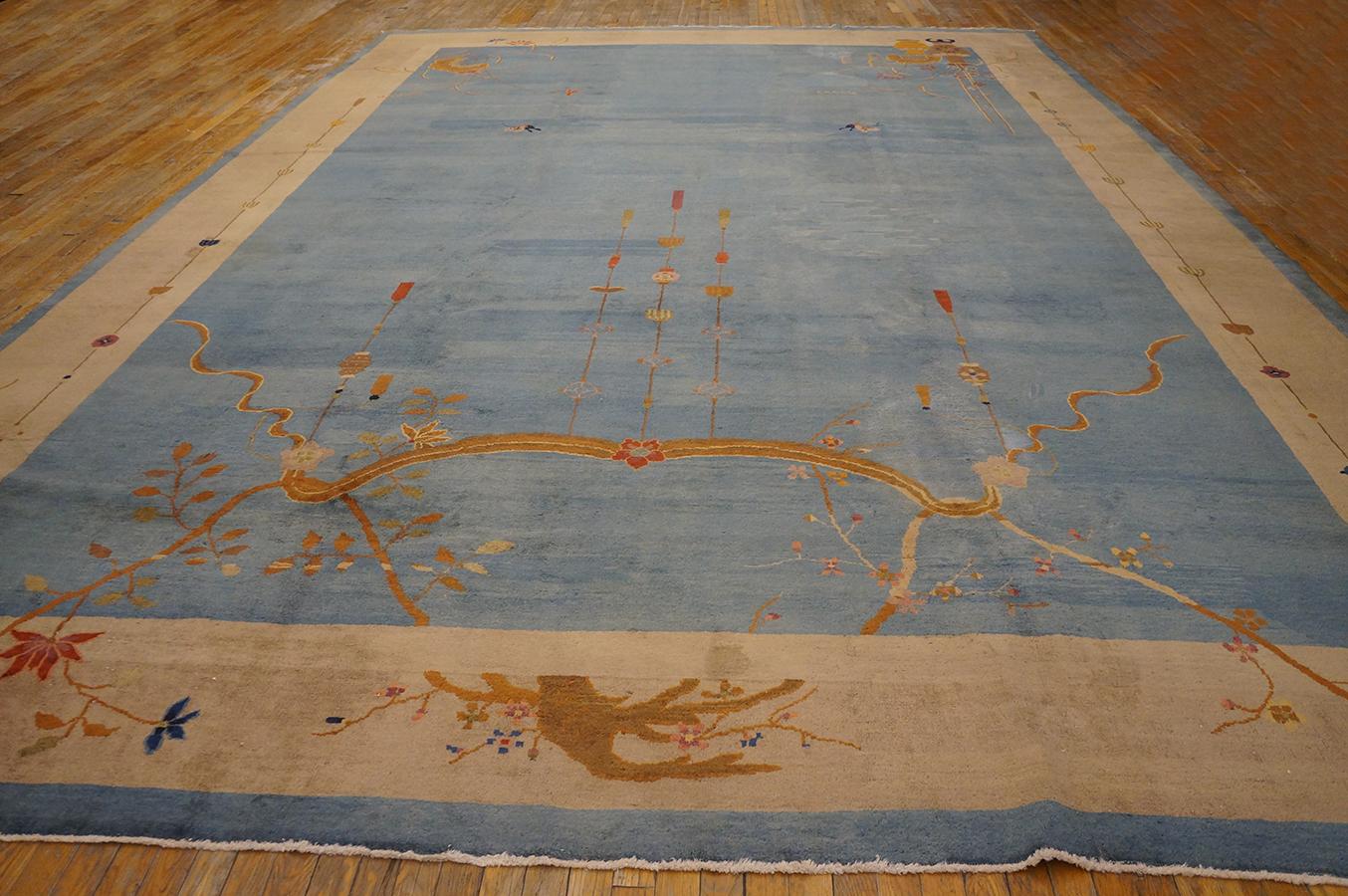 Wool 1920s Chinese Art Deco Carpet ( 12' x 17' 6