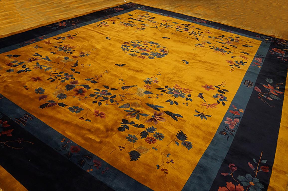 Hand-Knotted Antique Chinese Art Deco Rug For Sale