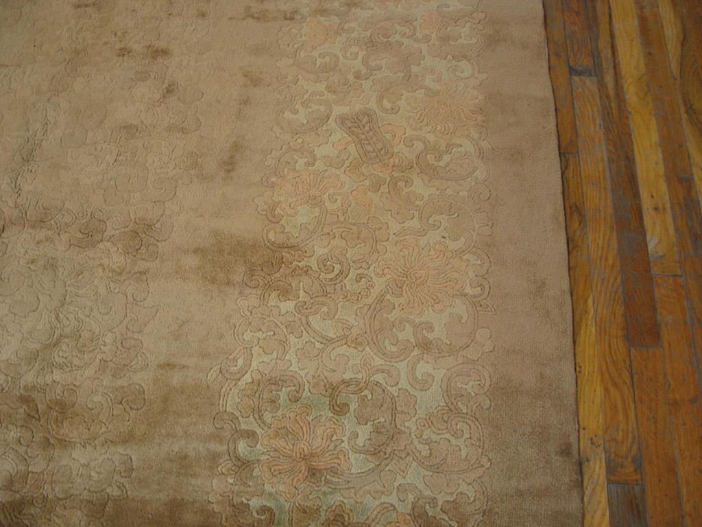 Noué à la main Tapis chinois Art Déco des années 1930 ( 12' x 19'4