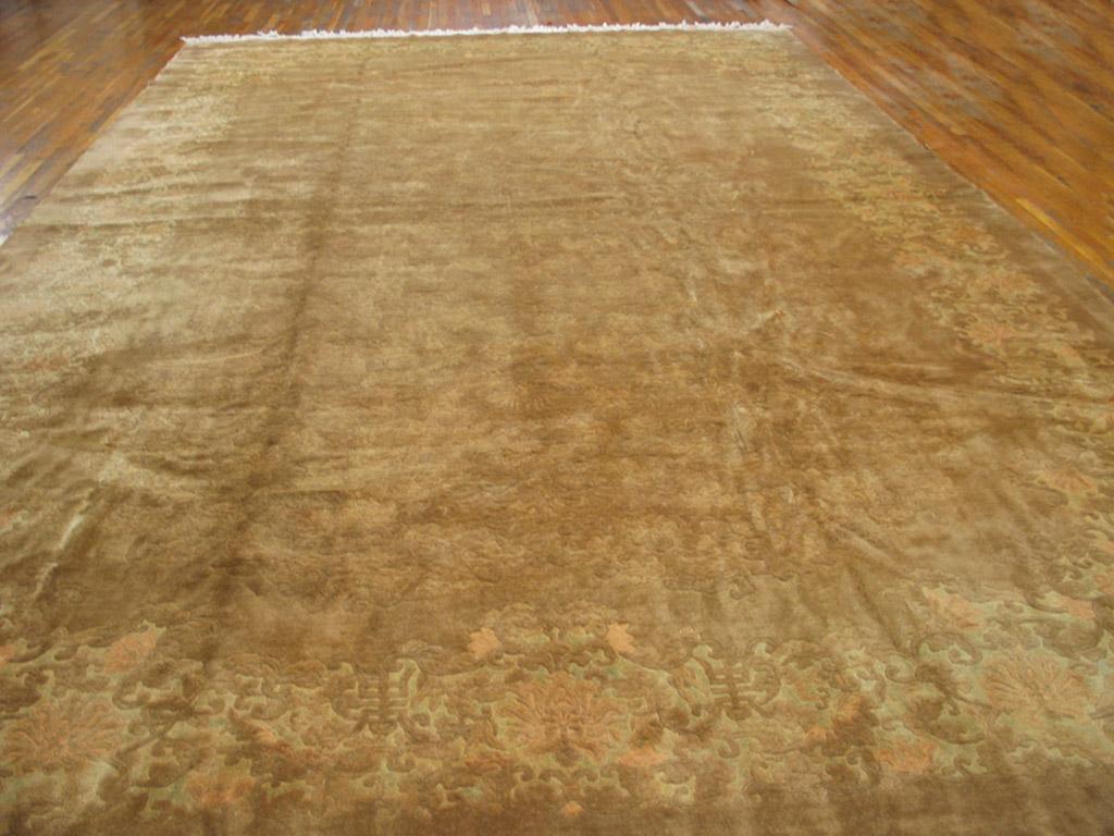 Laine Tapis chinois Art Déco des années 1930 ( 12' x 19'4