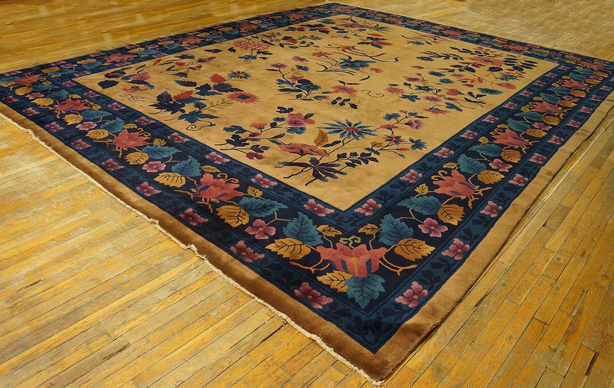 Hand-Knotted 1920s Chinese Art Deco Carpet ( 13' x 15'6