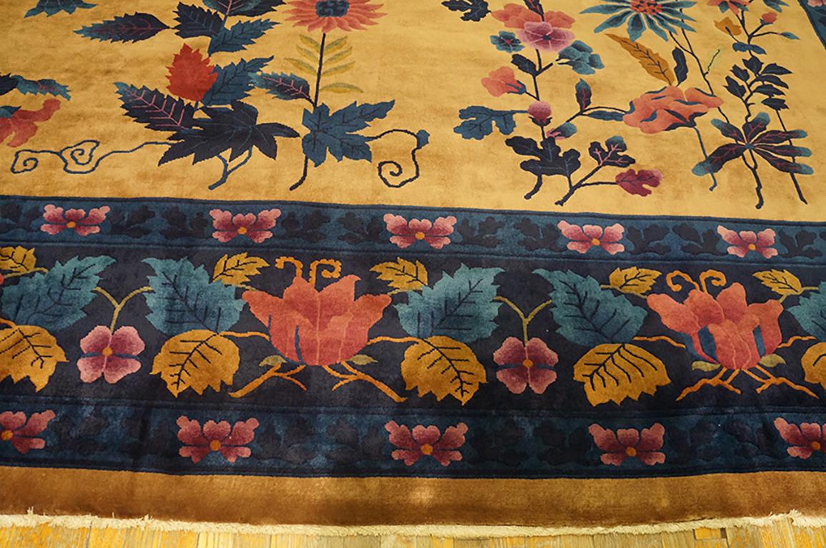 Laine Tapis Art Déco chinois des années 1920 ( 13' x 15'6