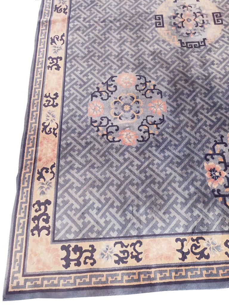 Early 20th Century 1920s Chinese Art Deco Carpet ( 13'6