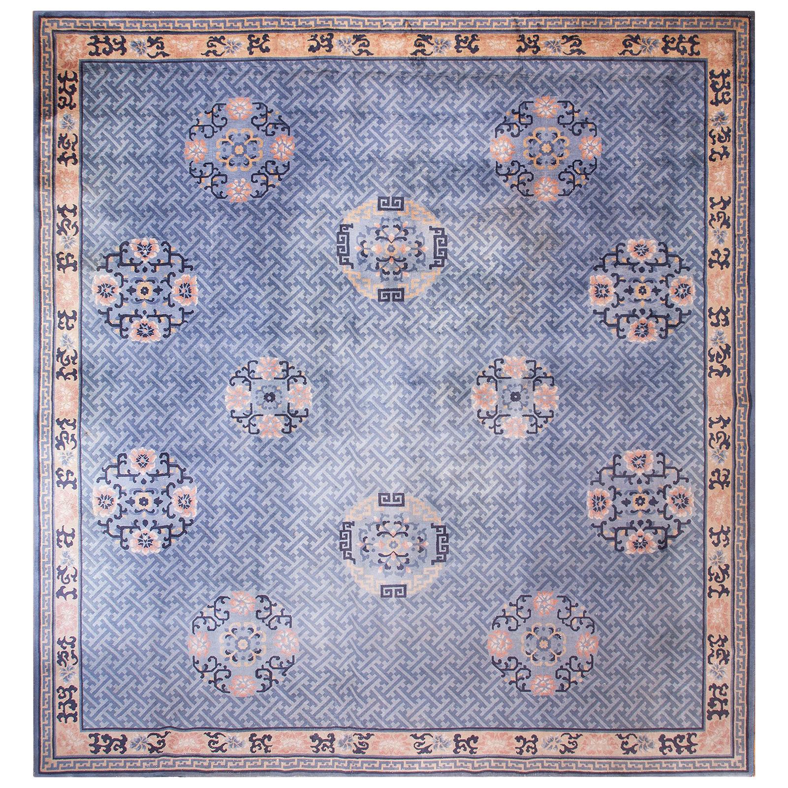 1920s Chinese Art Deco Carpet ( 13'6" x 14'3" - 412 x 435 cm ) For Sale