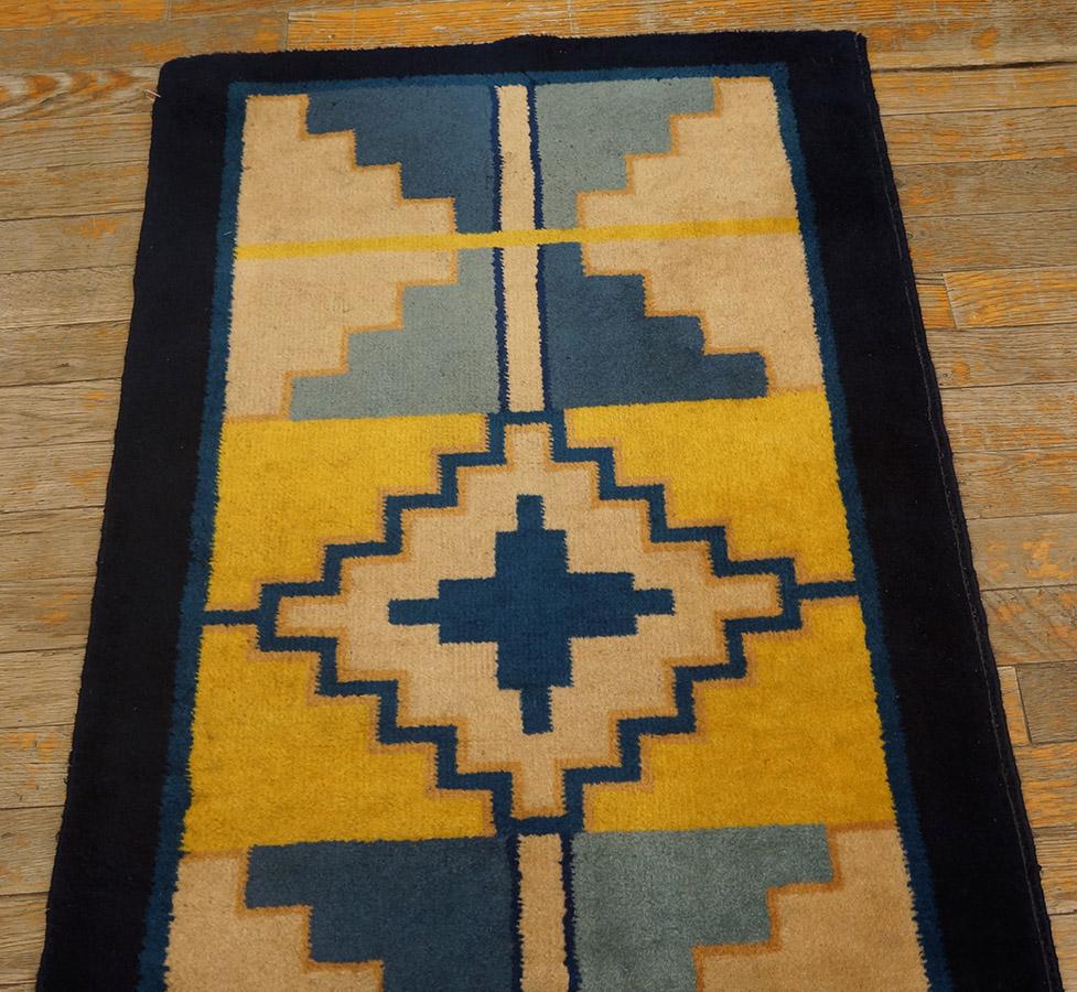 1920s Chinese Art Deco Rug ( 2' x 3'8'' - 62 x 112 ) For Sale 1