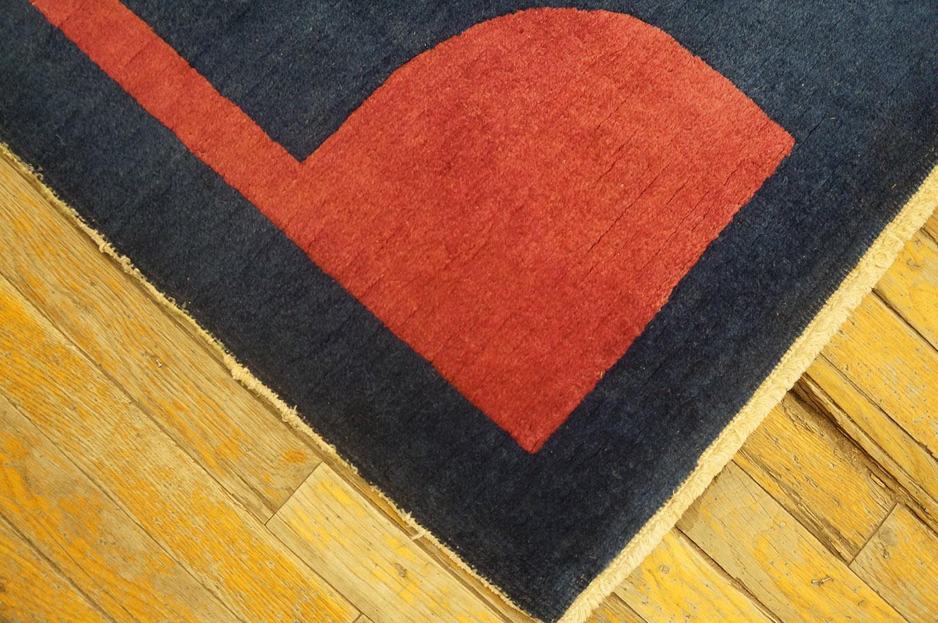 Alfombra china Art Déco de los años 20 con diseño modernista (2'10'' x 5'9'' - 86 x 175) Anudado a mano en venta