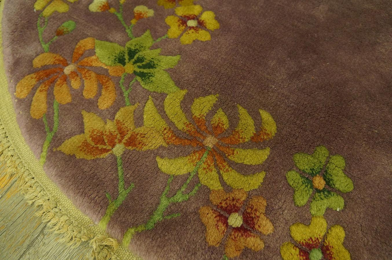 Alfombra china oval Art Déco de los años 20 ( 2' 6'' x 4' 8'' - 76 x 142 cm ) Chino en venta