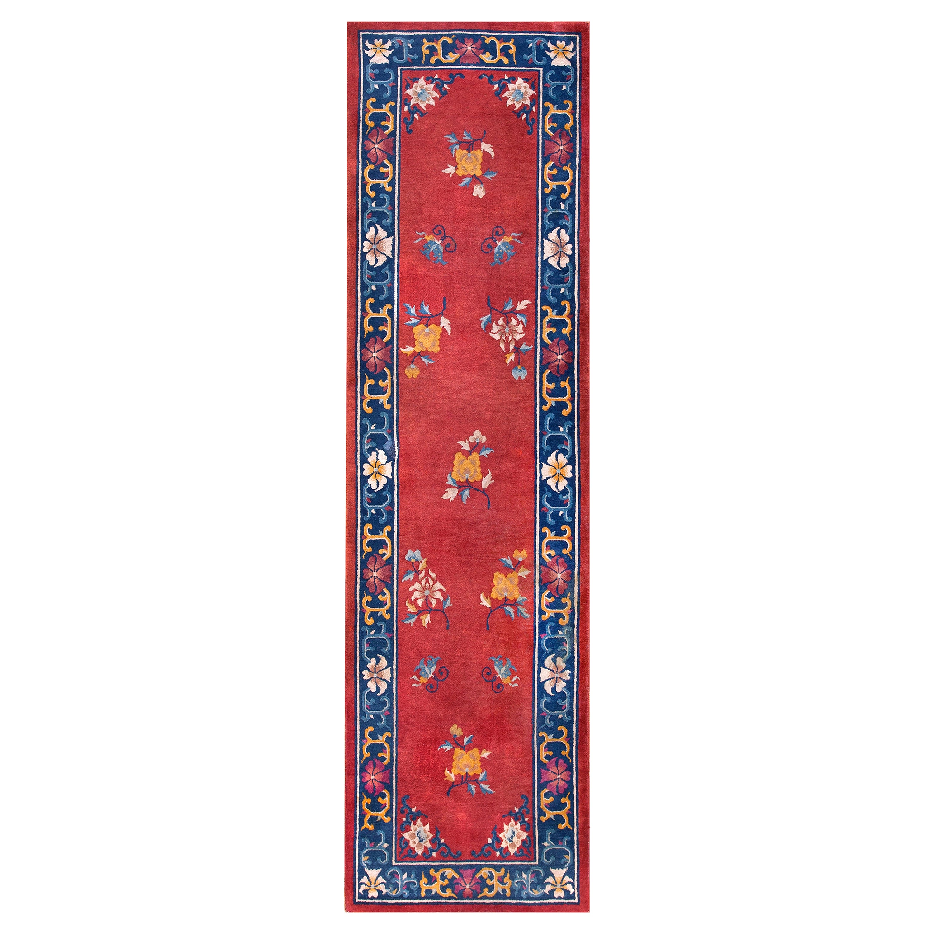 Tapis Art Déco chinois ancien de 2' 6"" x 8' 10""