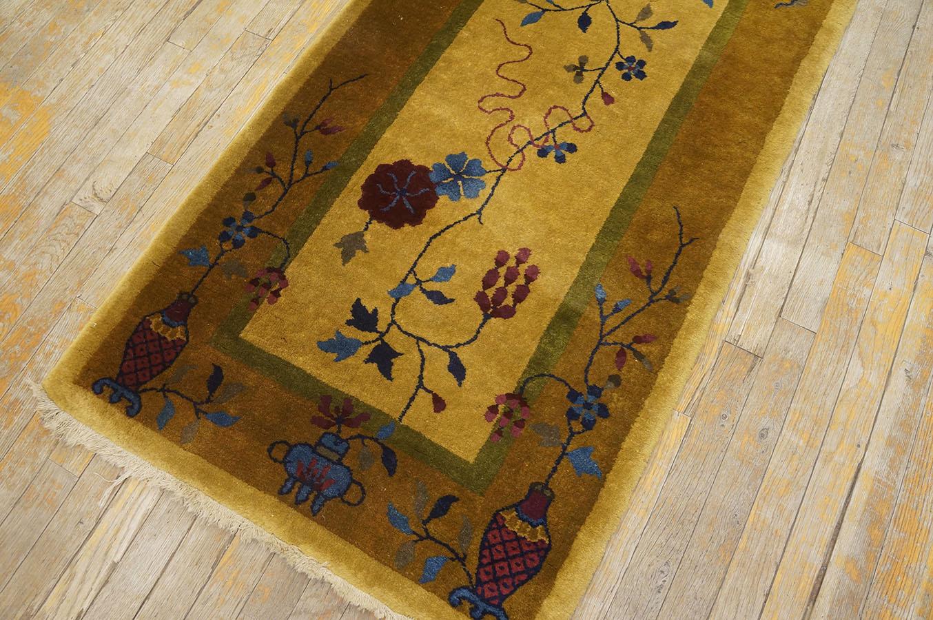 Early 20th Century 1920s Chinese Art Deco Carpet ( 2' 6'' x 19' 3'' - 76 x 586 cm ) For Sale