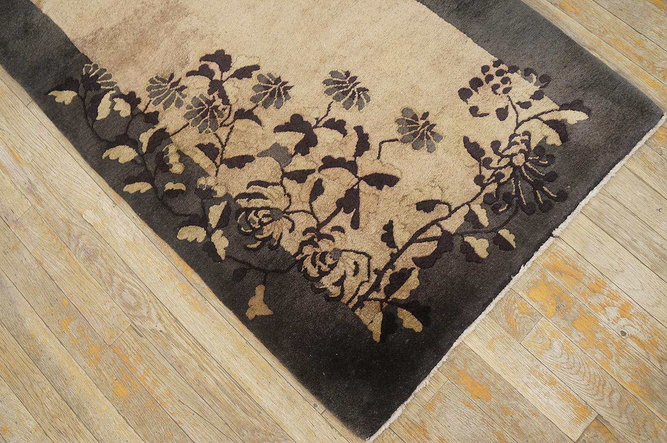 Antique Chinese Art Deco Rug 2' 6'' x 8' 10'' For Sale 4