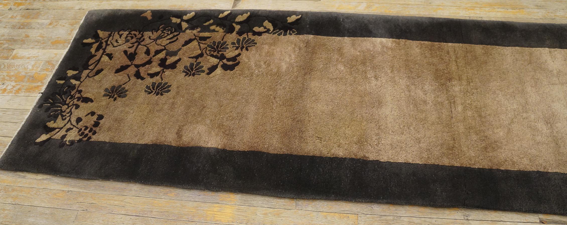 Antique Chinese Art Deco Rug 2' 6'' x 8' 10'' In Good Condition For Sale In New York, NY