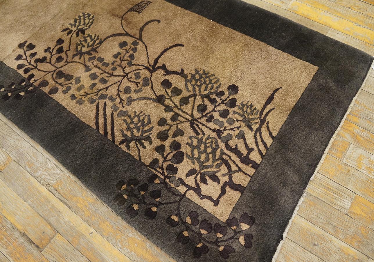 Early 20th Century Antique Chinese Art Deco Rug 2' 6'' x 8' 10'' For Sale