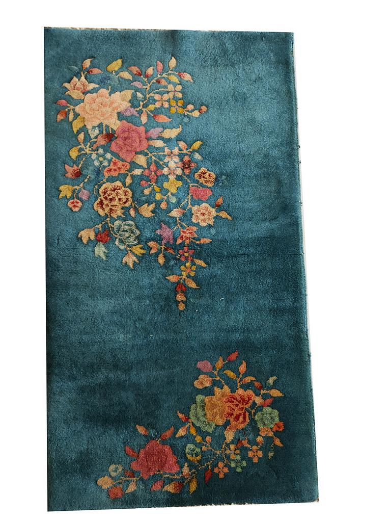 Wool 1920s Chinese Art Deco Carpet ( 2' 2