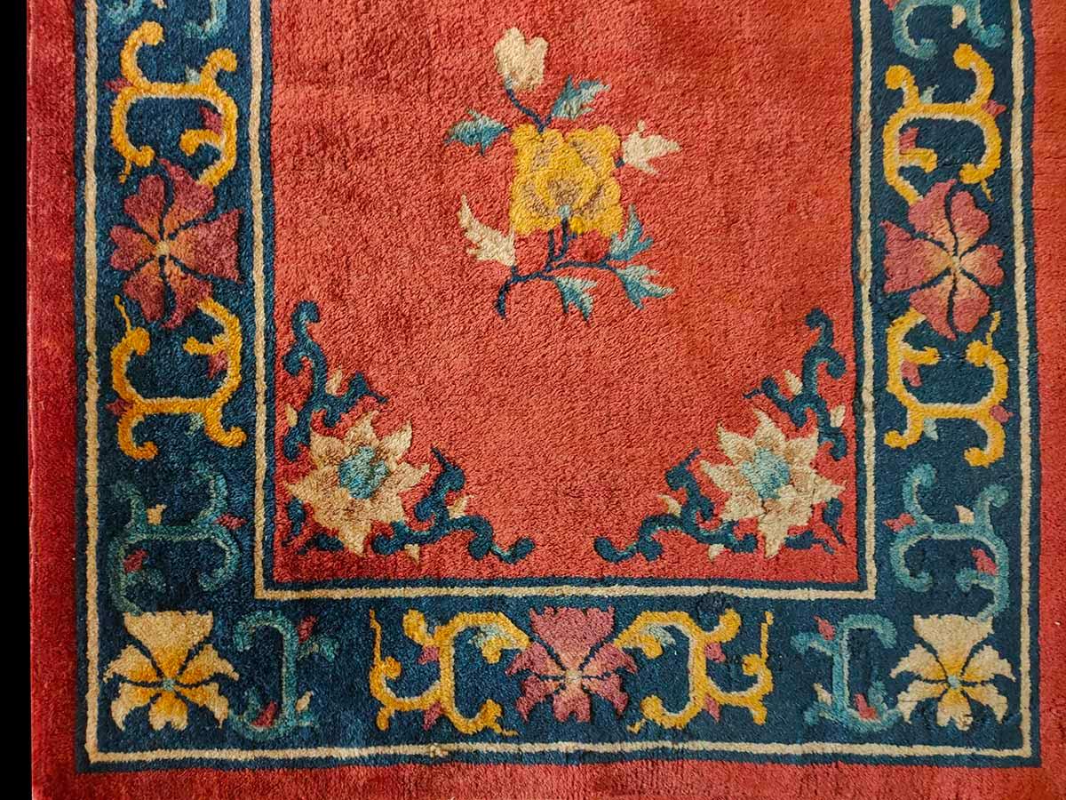 Antique Chinese Art Deco rug, Size: 2'6