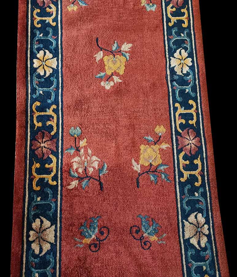Early 20th Century Antique Chinese Art Deco Rug 2' 6