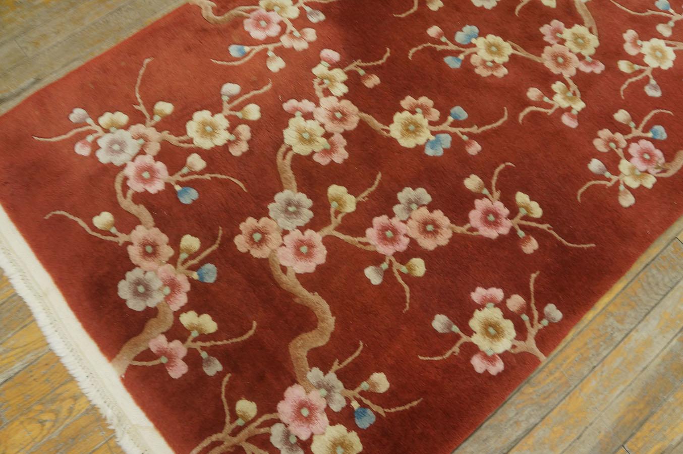 Antique Chinese Art Deco Rug 3' 0'' x 5' 0''  For Sale 1