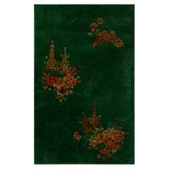 Chinesischer Art-Déco-Teppich aus den 1930er Jahren ( 3'  x 5' - 92 x 153 cm )