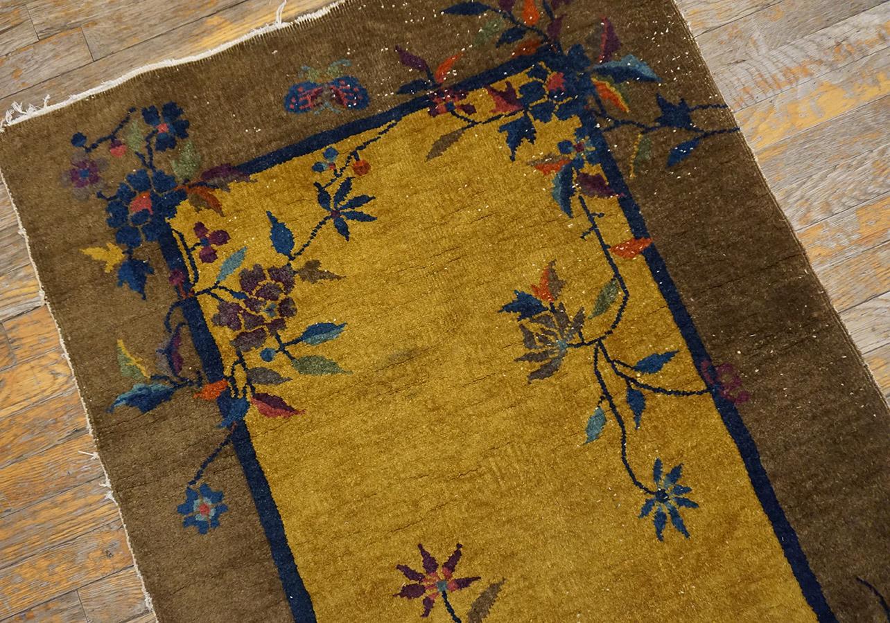 Alfombra Art Decó china de los años 20 ( 3'  x 5' 10'' - 92 x 178 cm ) en venta 4