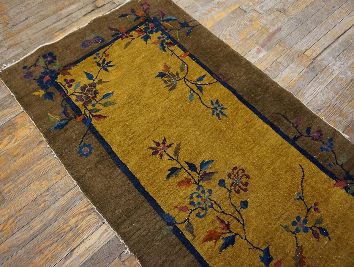 Alfombra Art Decó china de los años 20 ( 3'  x 5' 10'' - 92 x 178 cm ) en Bueno estado para la venta en New York, NY