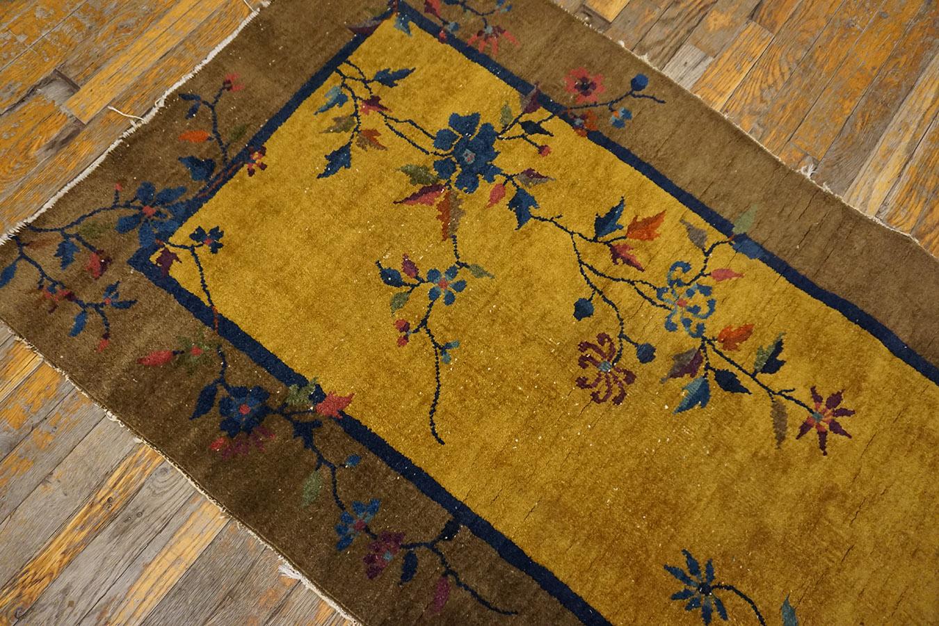 Alfombra Art Decó china de los años 20 ( 3'  x 5' 10'' - 92 x 178 cm ) en venta 2