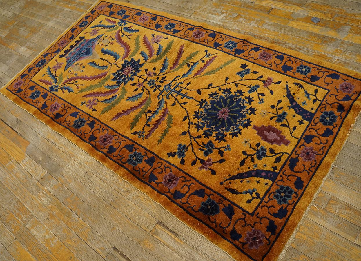 Alfombra Art Decó china de los años 20 ( 3'' x 5'6'' - 92 x 167 ) en venta 10