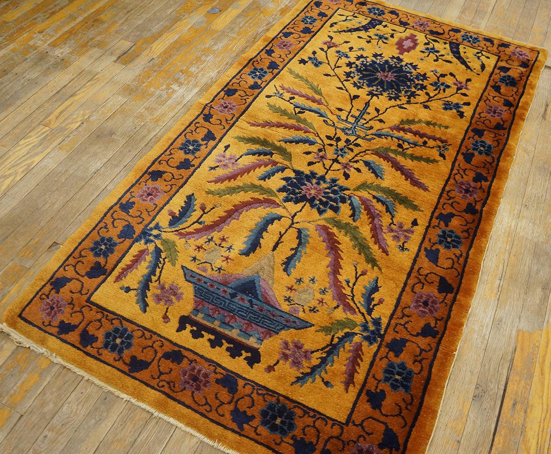 1920s Chinese Art Deco Carpet ( 3'' x 5'6'' - 92 x 167 ) In Good Condition For Sale In New York, NY