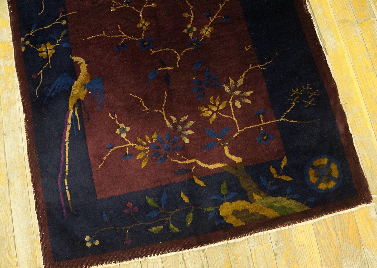 Alfombra Art Decó china de los años 20 ( 3' x 4'9