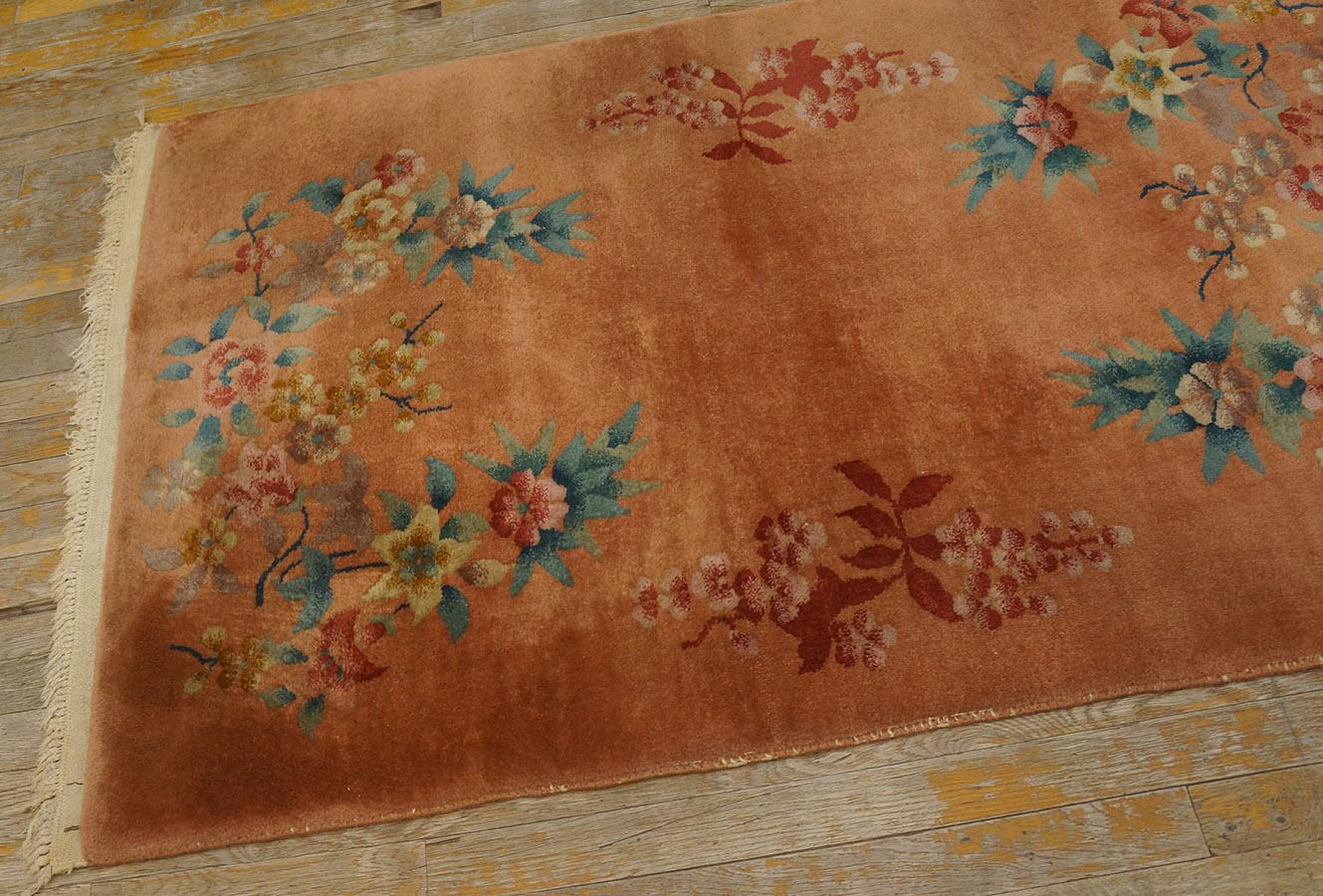 Wool 1920s Chinese Art Deco Rug ( 3'2'' X 4' - 96 X 146 ) For Sale