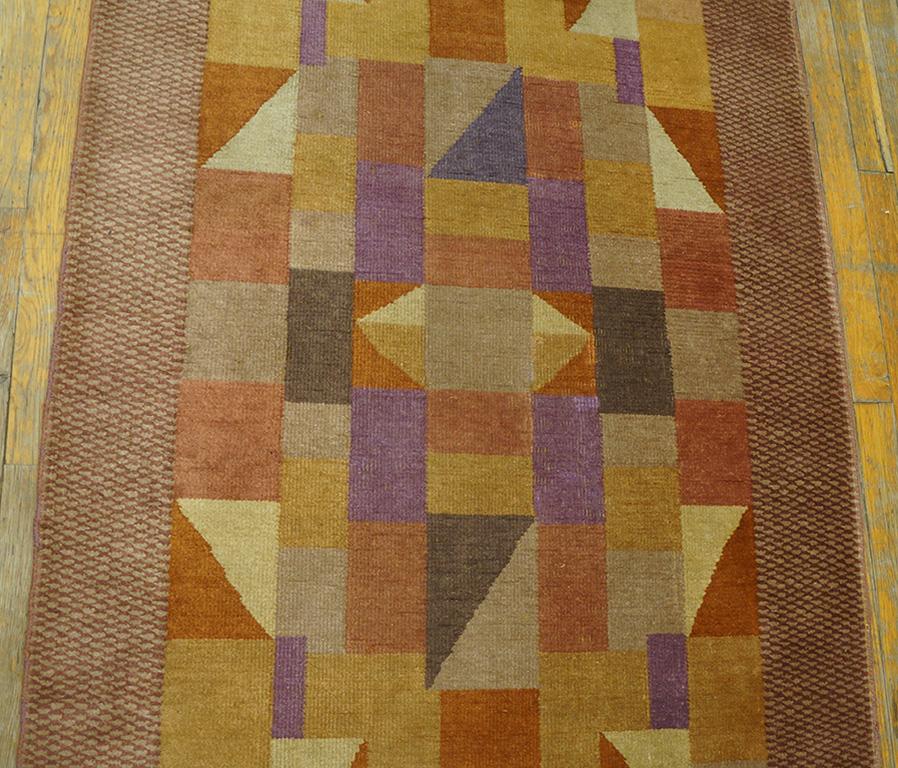 Early 20th Century 1920s Chinese Art Deco Carpet ( 3' x 4' 8