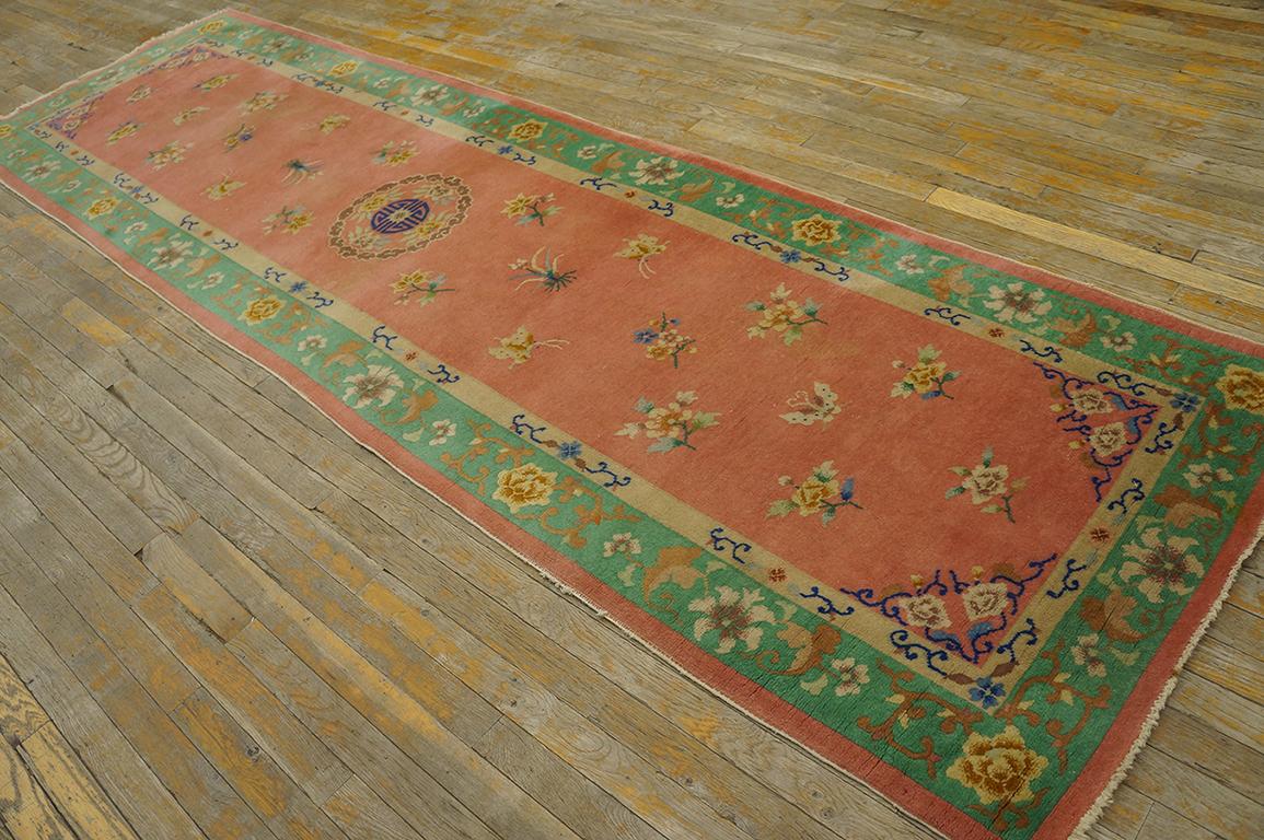 1930s Chinese Art Deco Runner Carpet ( 3' x 11' - 90 x 335 ) For Sale 6
