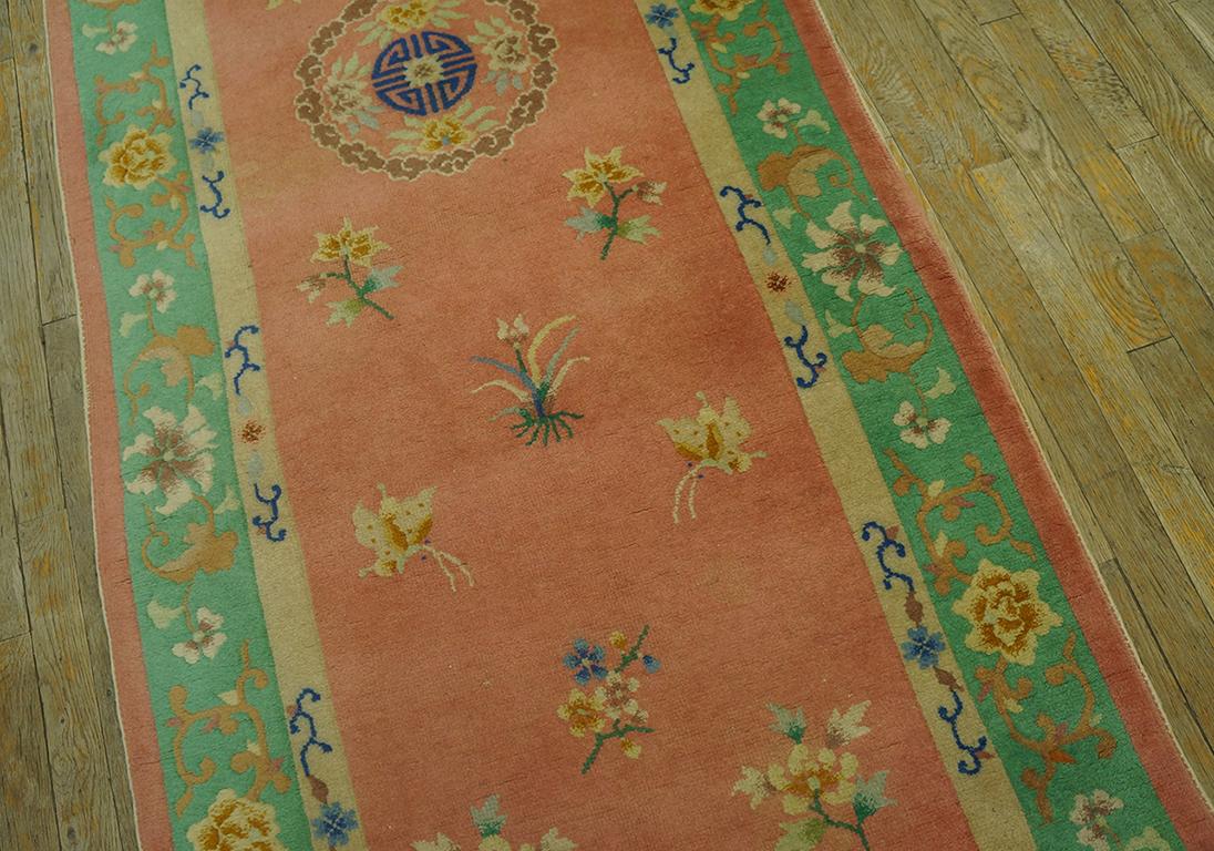 1930s Chinese Art Deco Runner Carpet ( 3' x 11' - 90 x 335 ) For Sale 1