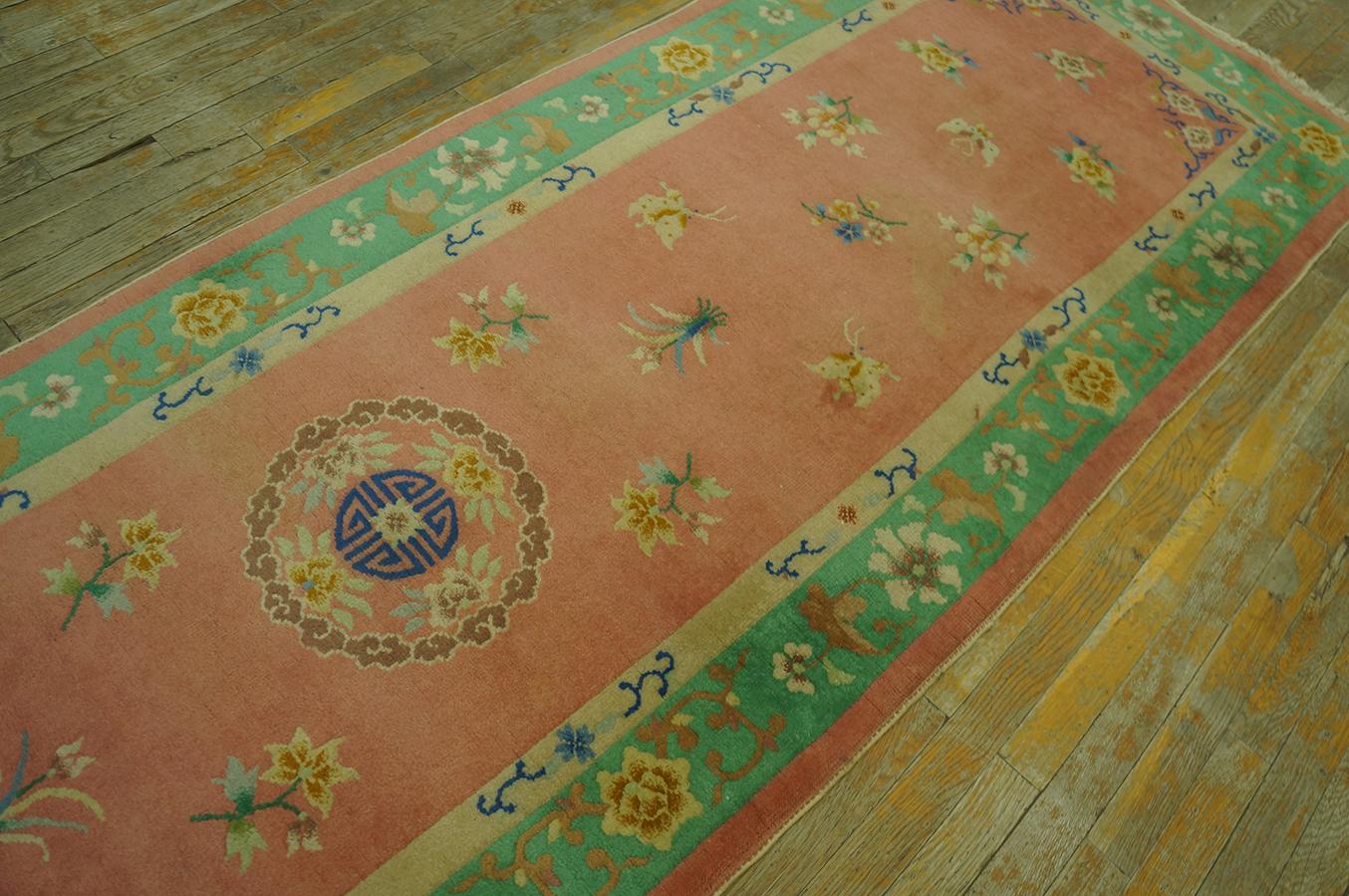 1930s Chinese Art Deco Runner Carpet ( 3' x 11' - 90 x 335 ) For Sale 2
