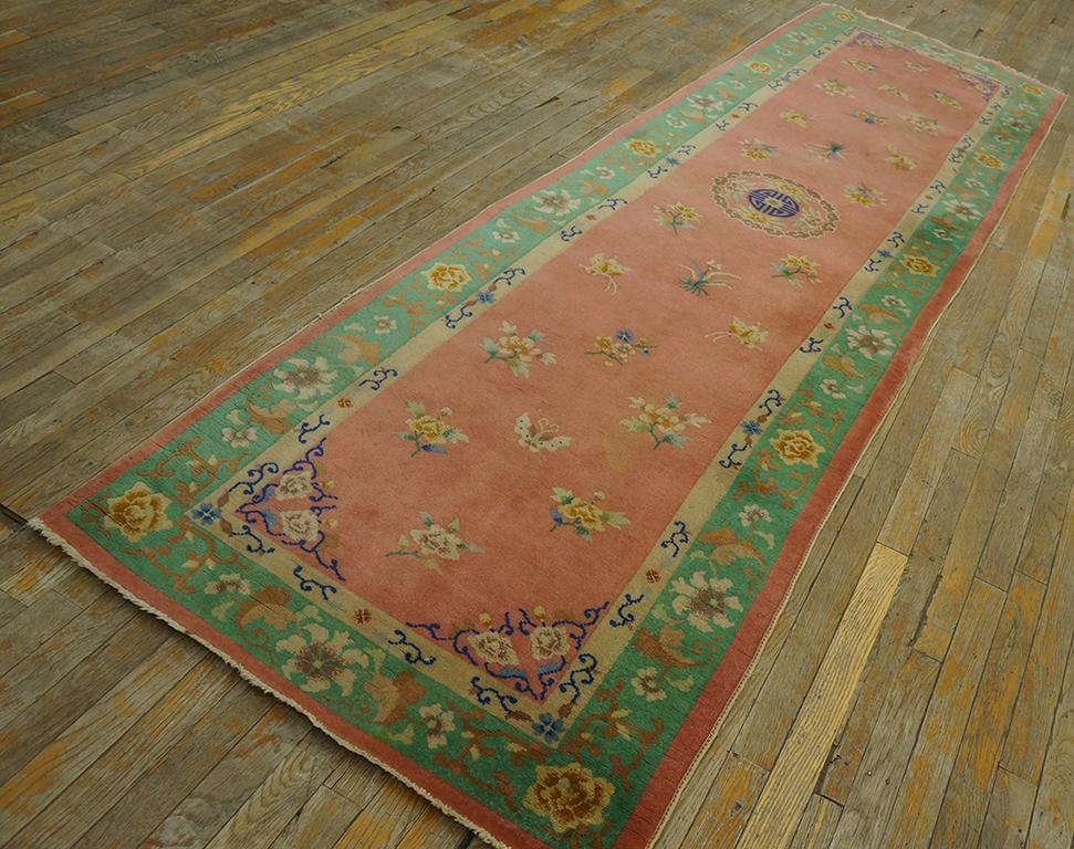 1930s Chinese Art Deco Runner Carpet ( 3' x 11' - 90 x 335 ) For Sale 3
