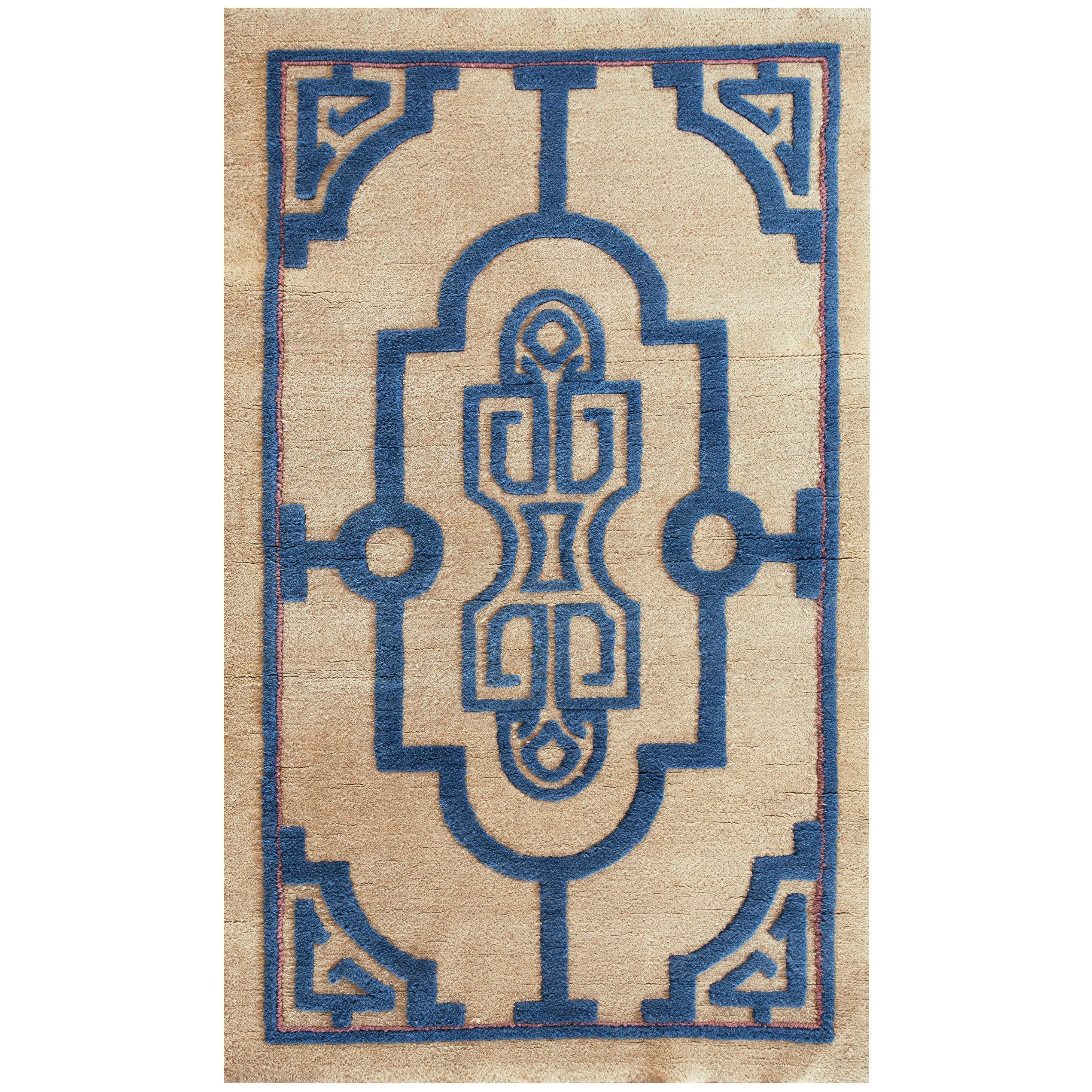 Antique Chinese, Art Deco Rug 3' 0" x 5' 0" For Sale