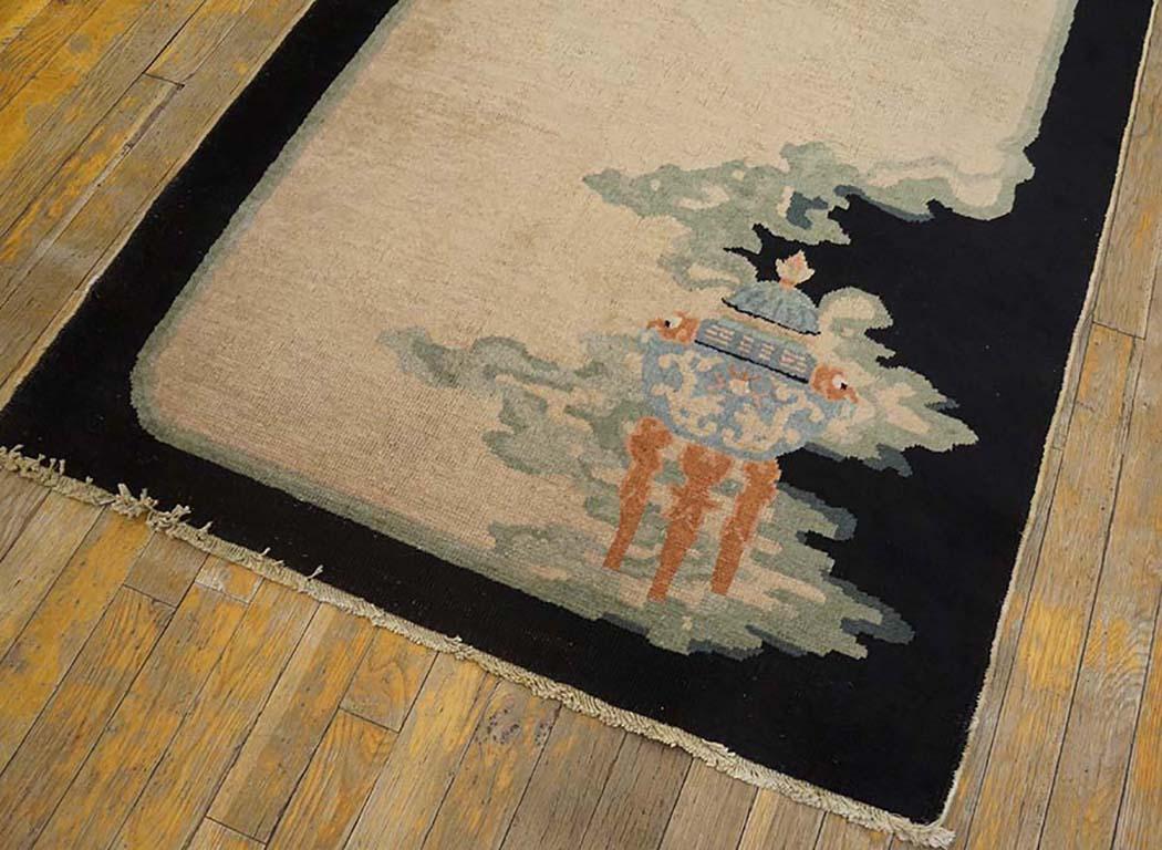 Hand-Knotted Antique Chinese, Art Deco Rug
