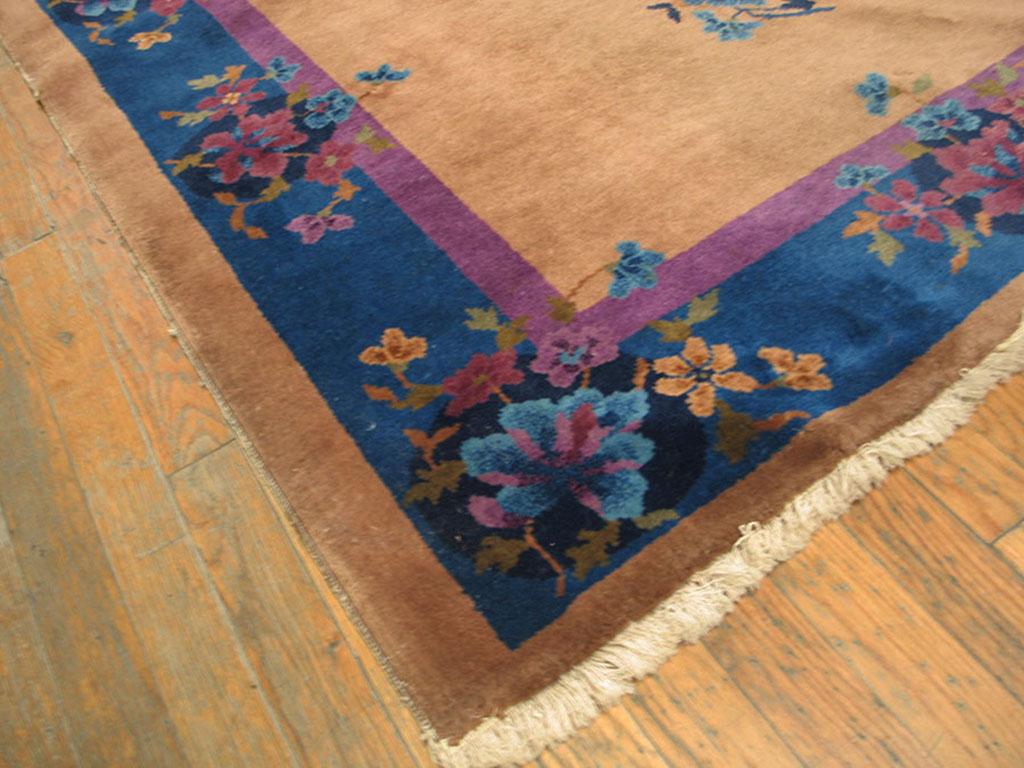 Hand-Knotted 1920s Chinese Art Deco Carpet ( 4' x 6'10