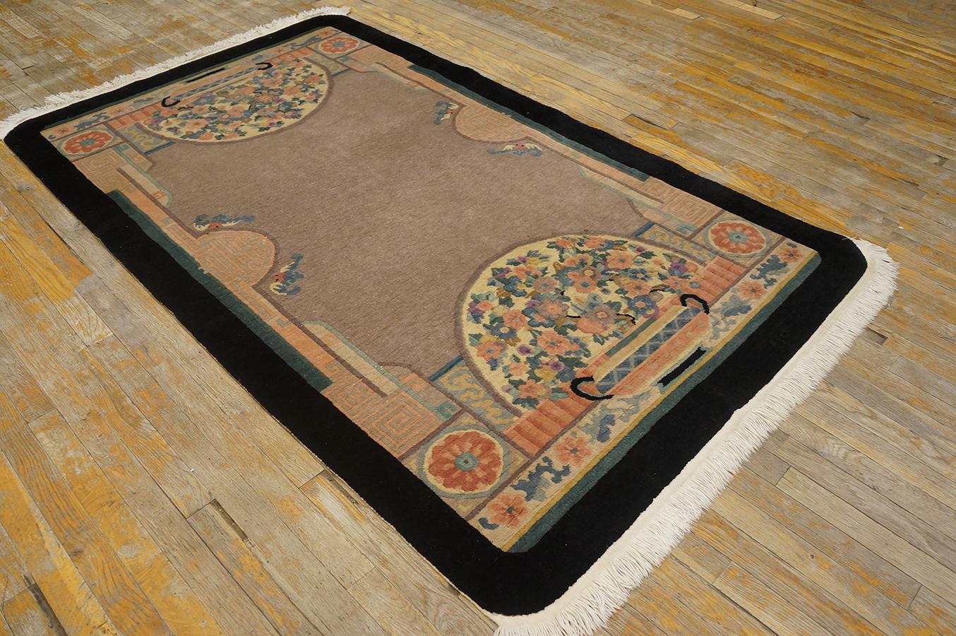 Art déco Tapis Art Déco chinois des années 1920 (4,5 m)  122 x 206 cm en vente